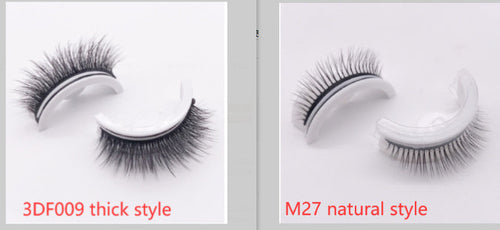 Reusable 3D Mink Lashes Natural False Eyelashes Self Adhesive Fake
