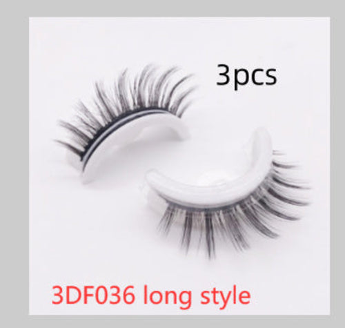 Reusable 3D Mink Lashes Natural False Eyelashes Self Adhesive Fake